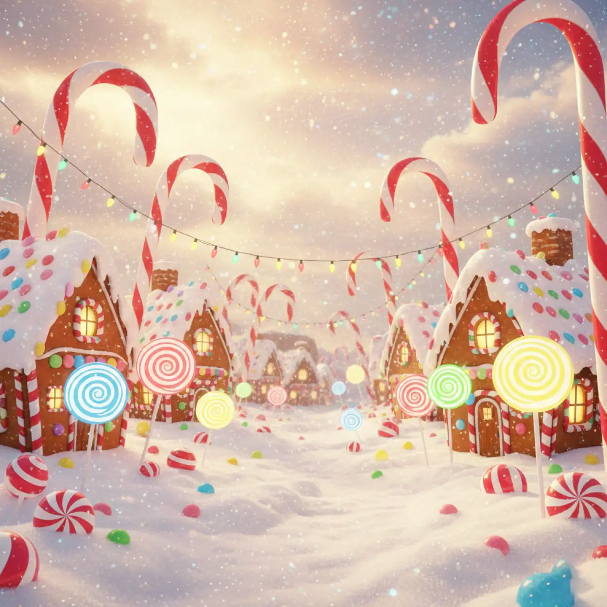 Free Download Merry Christmas Gingerbread House Background - High Quality Merry Christmas Background Background