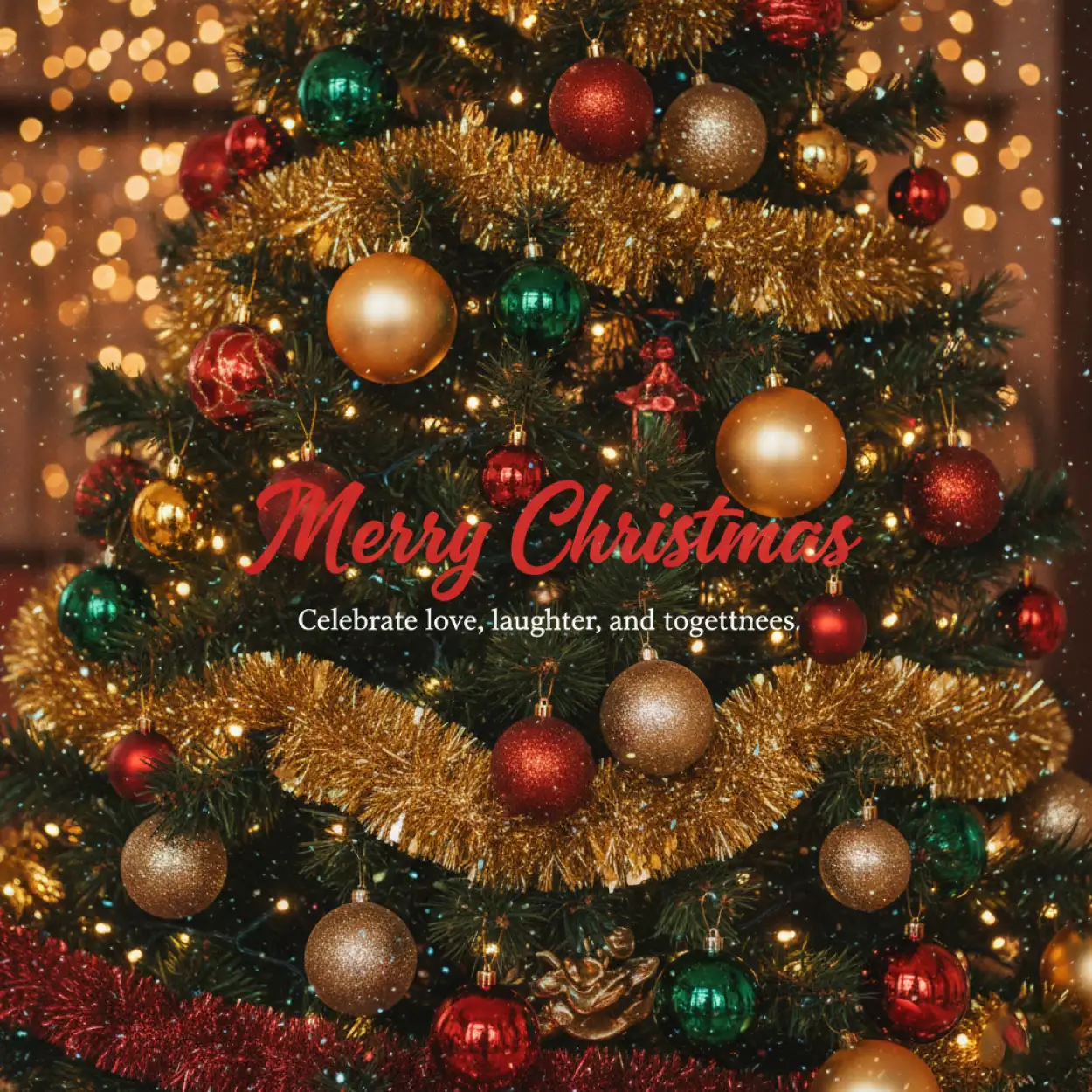 Free Download Merry Christmas Wishes With Snow And Lights Theme - High Quality Merry Christmas Wishes Background