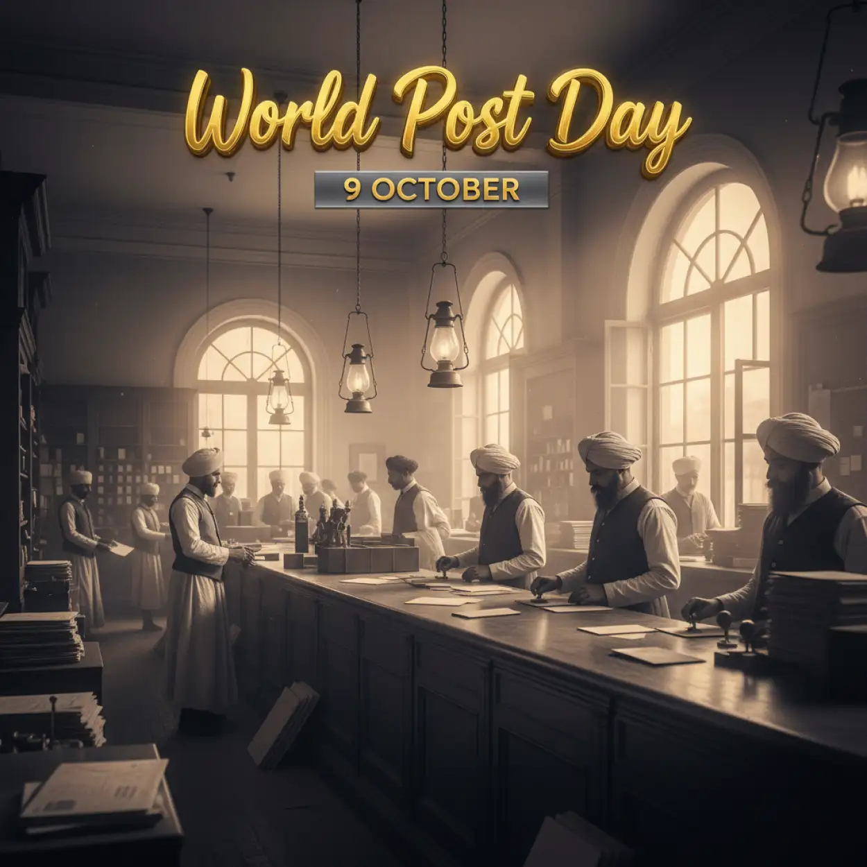 Free Download Message For World Post Day 2025 - High Quality World Post Day Background
