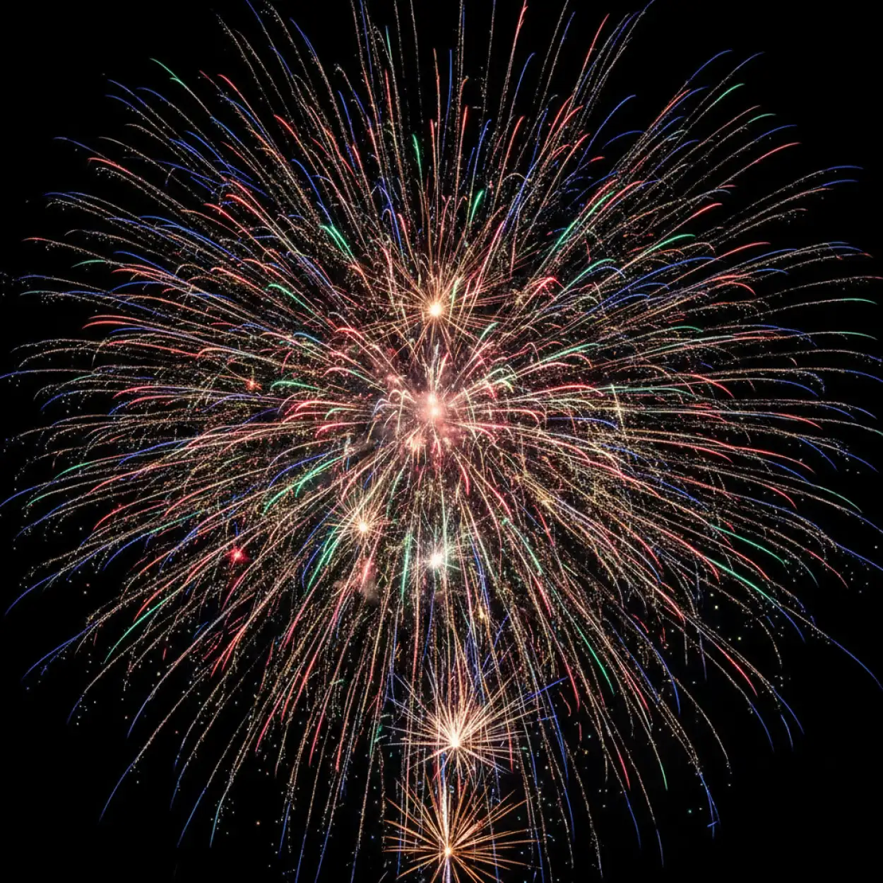 Free Download Midnight New Year Fireworks Background - High Quality New Year Fireworks Background Background Image