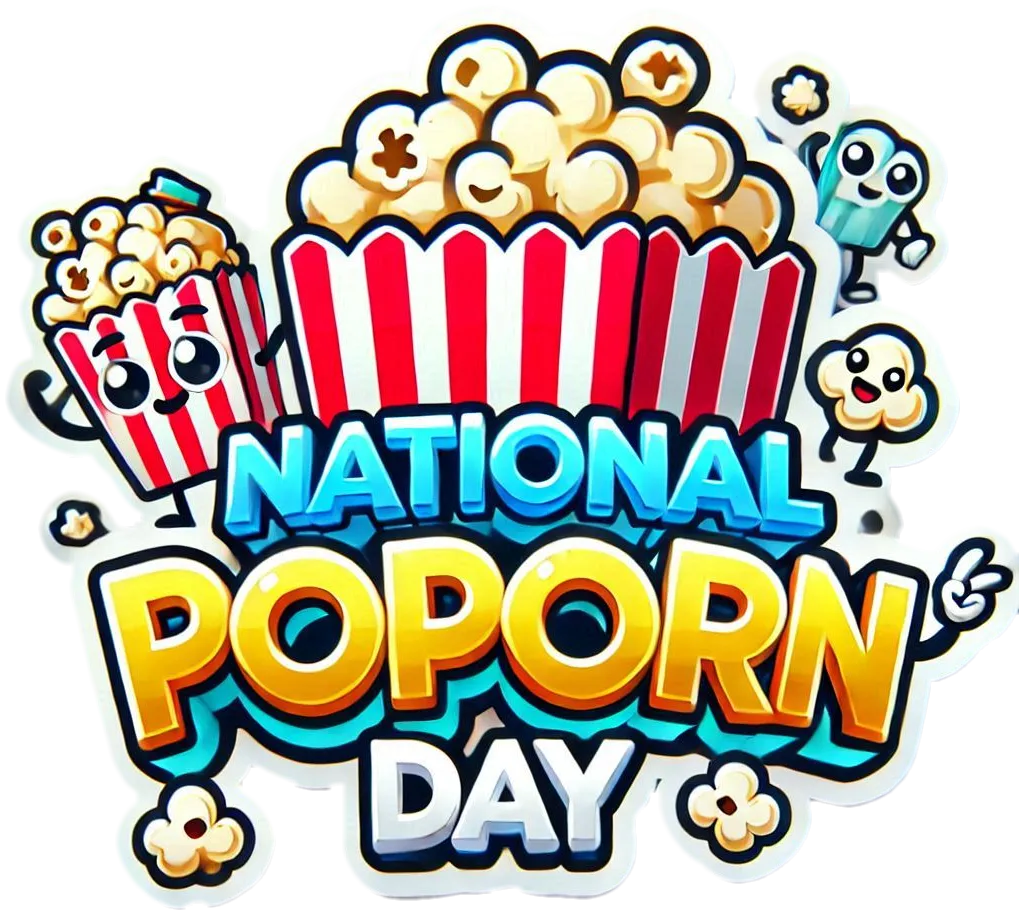 Free Download Minimalist National Popcorn Day Png Design - High Quality National Popcorn Day PNG PNG Image
