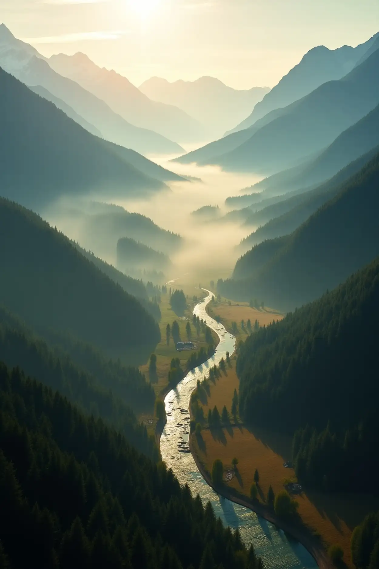 Misty Valley Morning Nature Background - Royalty Free Valley Nature Background Image | Pngmagic Free Download Misty Valley Morning Nature Background - High Quality Valley Nature Background Background
