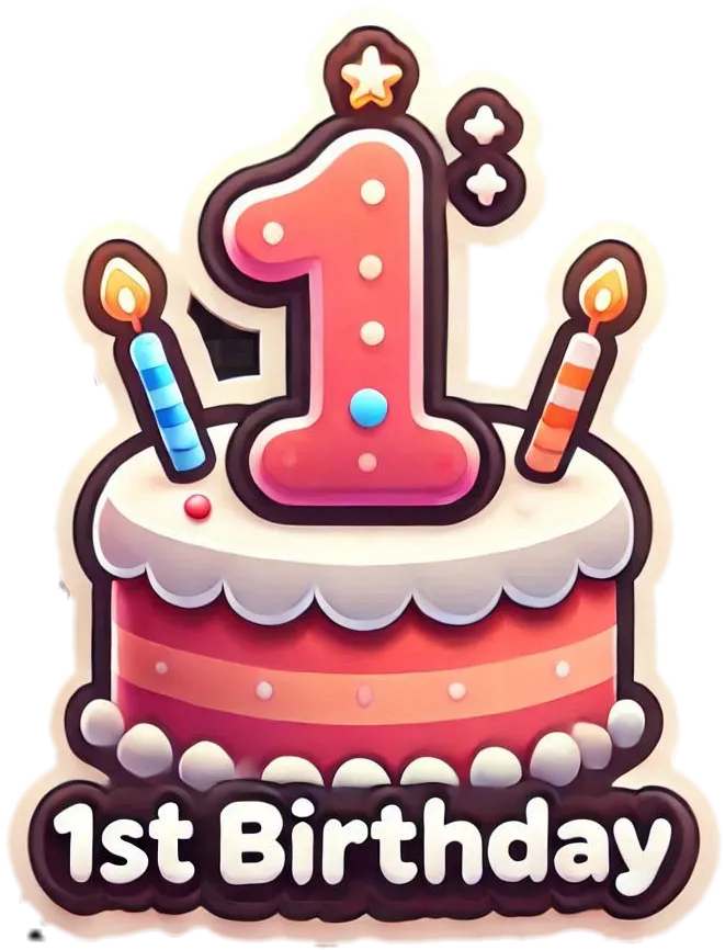 Modern 1st Birthday Cake Png For Events - Royalty Free 1st Birthday Cake Png Image | Pngmagic Free Download Modern 1st Birthday Cake Png For Events - High Quality 1st Birthday Cake Png PNG Image