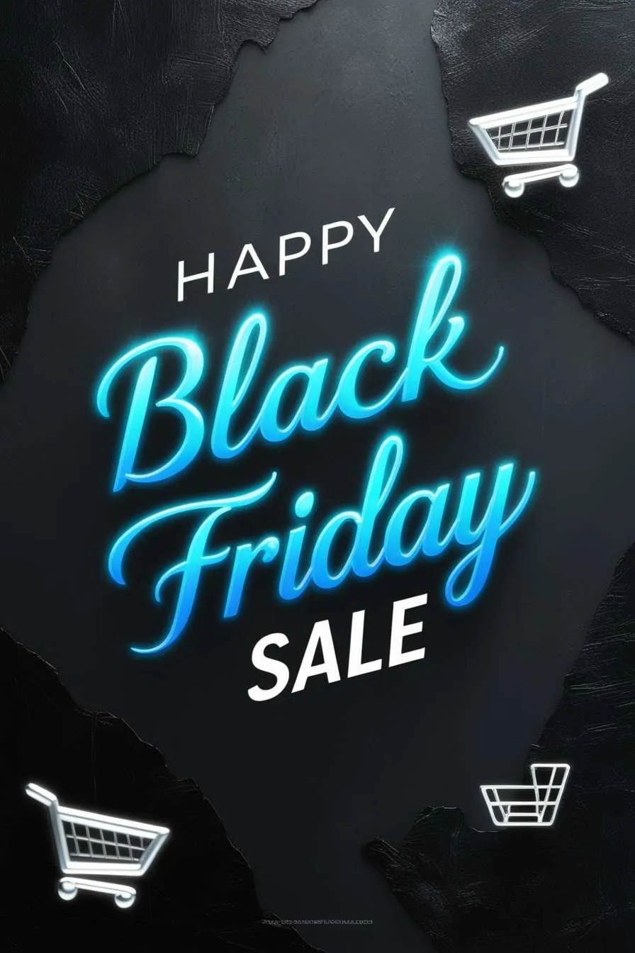 Modern Black Friday Neon Sale Design - Royalty Free Happy Black Friday Sale Image | Pngmagic Free Download Modern Black Friday Neon Sale Design - High Quality Happy Black Friday Sale Background