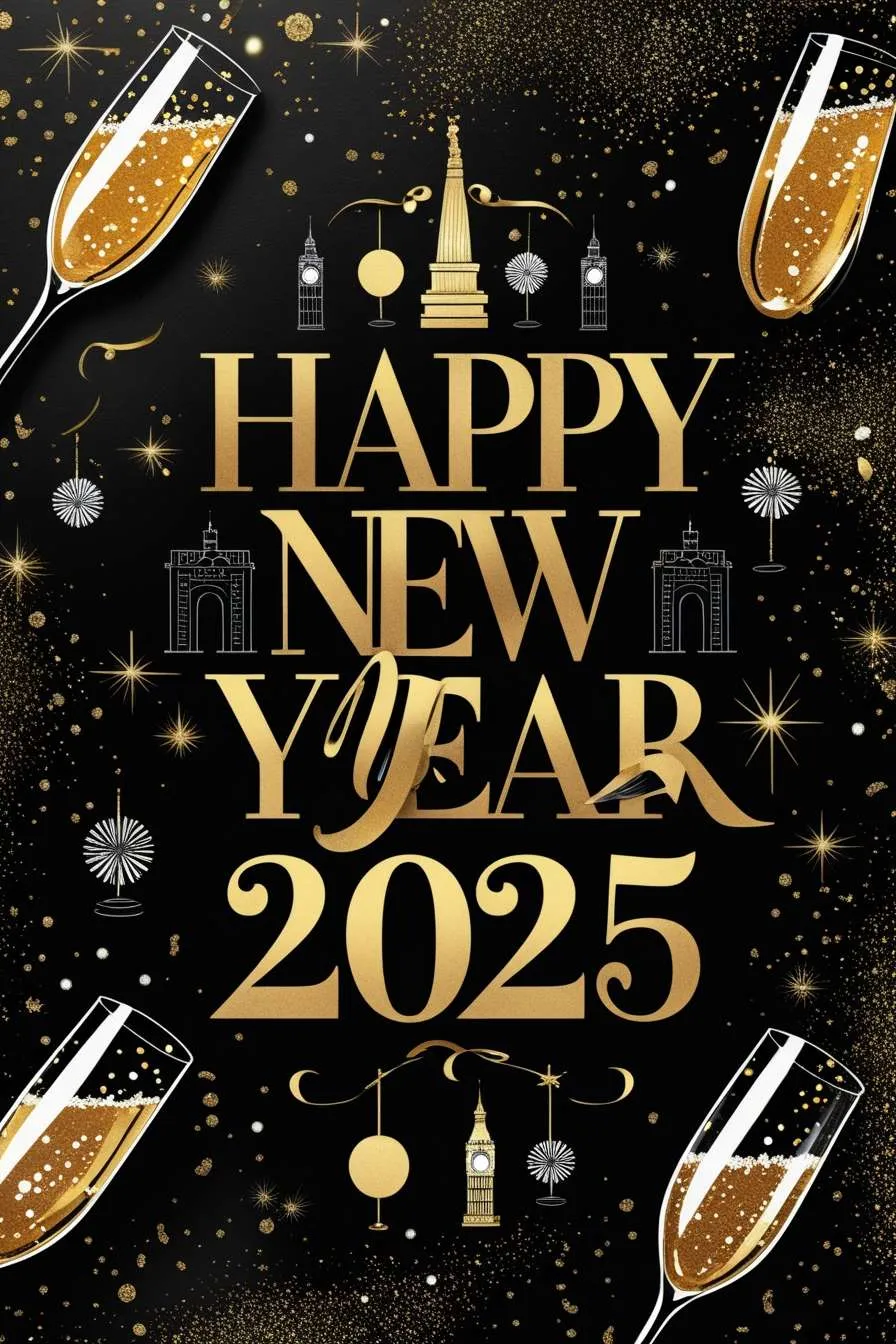Free Download Modern Happy New Year 2025 Wish Instagram Posts - High Quality Happy New Year 2025 Wish Background