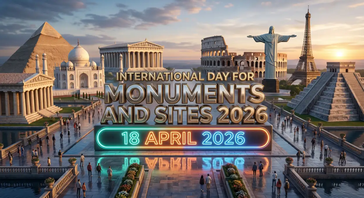 Free Download Monuments Day Logo Png Free - High Quality International Day For Monuments And Sites 2026 Transparent PNG