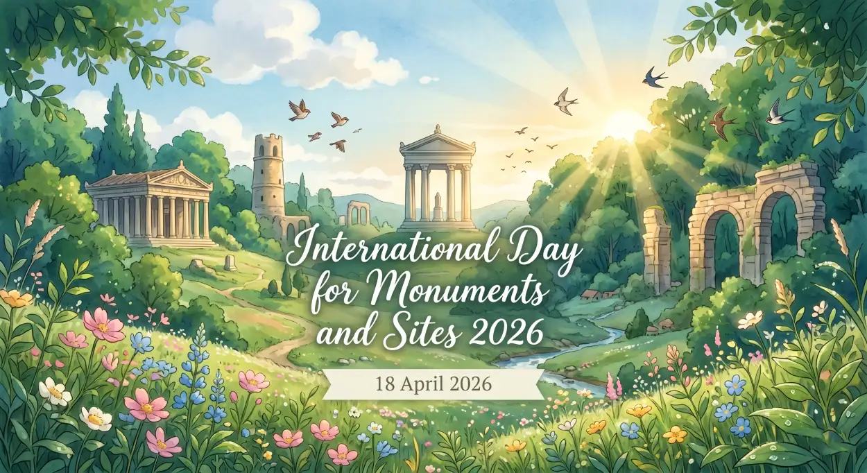 Free Download Monuments Day Social Media Post Template Png - High Quality International Day For Monuments And Sites 2026 Transparent PNG