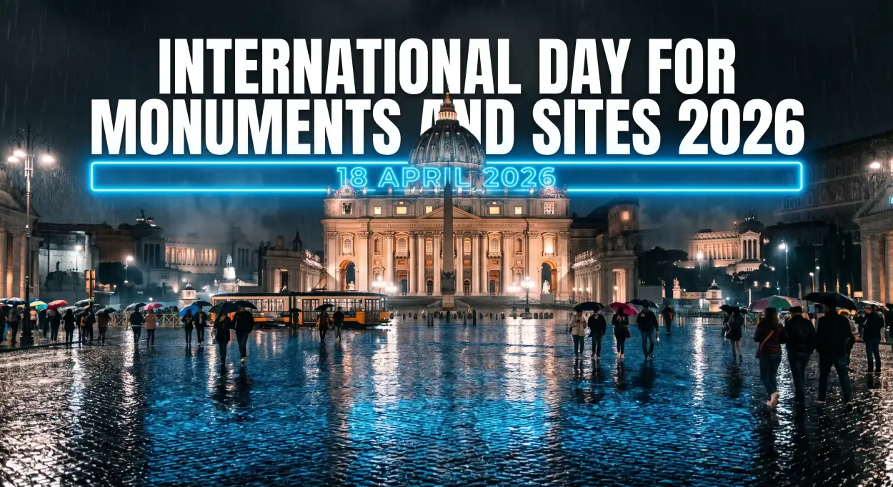 Free Download Monuments Day Social Media Template Free - High Quality International Day For Monuments And Sites 2026 Image