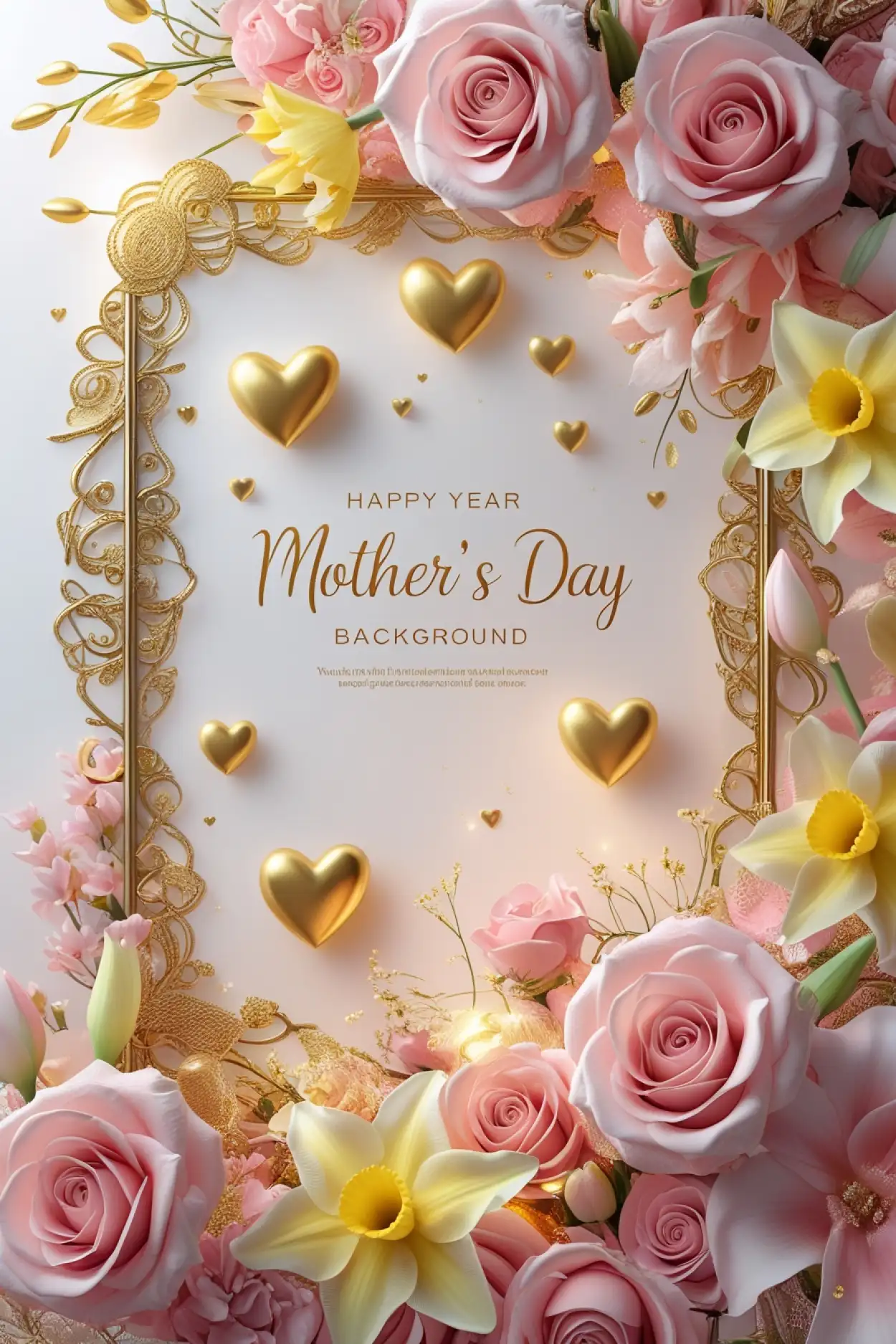 Mothers Day Background With Flowers And Hearts - Royalty Free Mothers Day Background Image | Pngmagic Free Download Mothers Day Background With Flowers And Hearts - High Quality Mothers Day Background Background