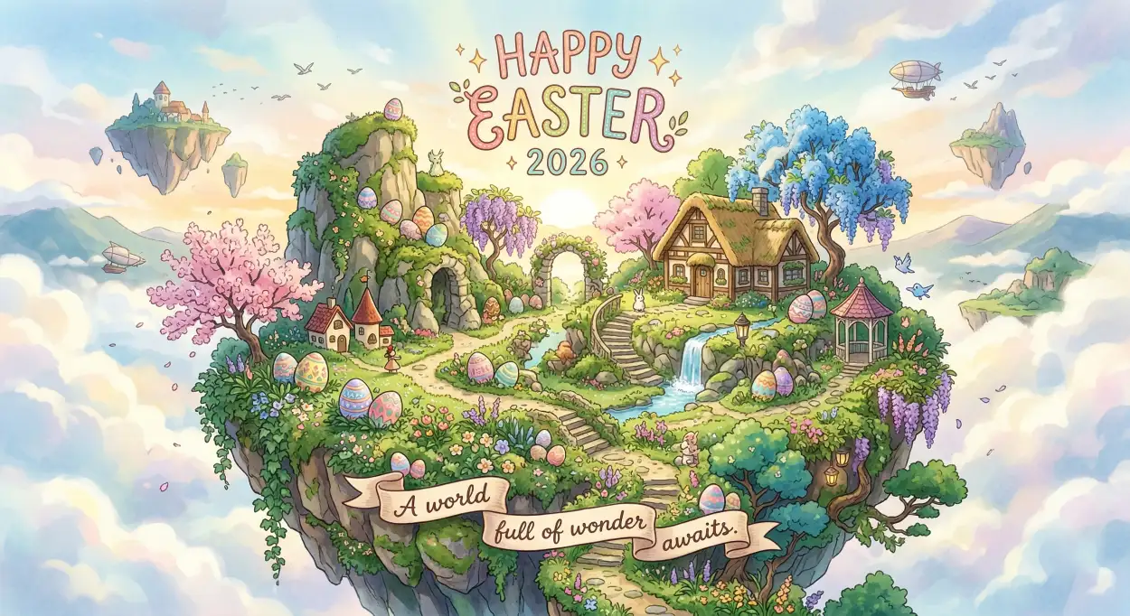 Free Download Multilingual Happy Easter 2026 Phrases - High Quality Happy Easter 2026 Image