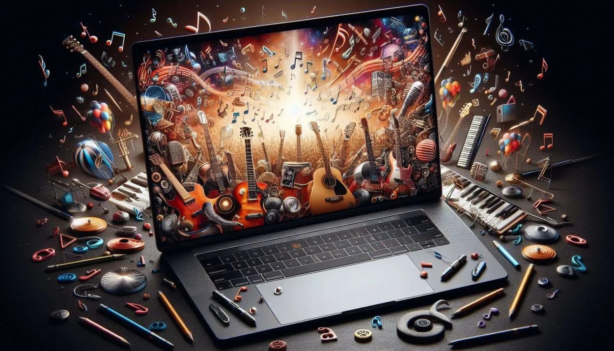 Music-themed Laptop Background Images With Instruments, Notes, And Bands - Royalty Free Laptop Background Image | Pngmagic Free Download Music-themed Laptop Background Images With Instruments, Notes, And Bands - High Quality Laptop Background Background