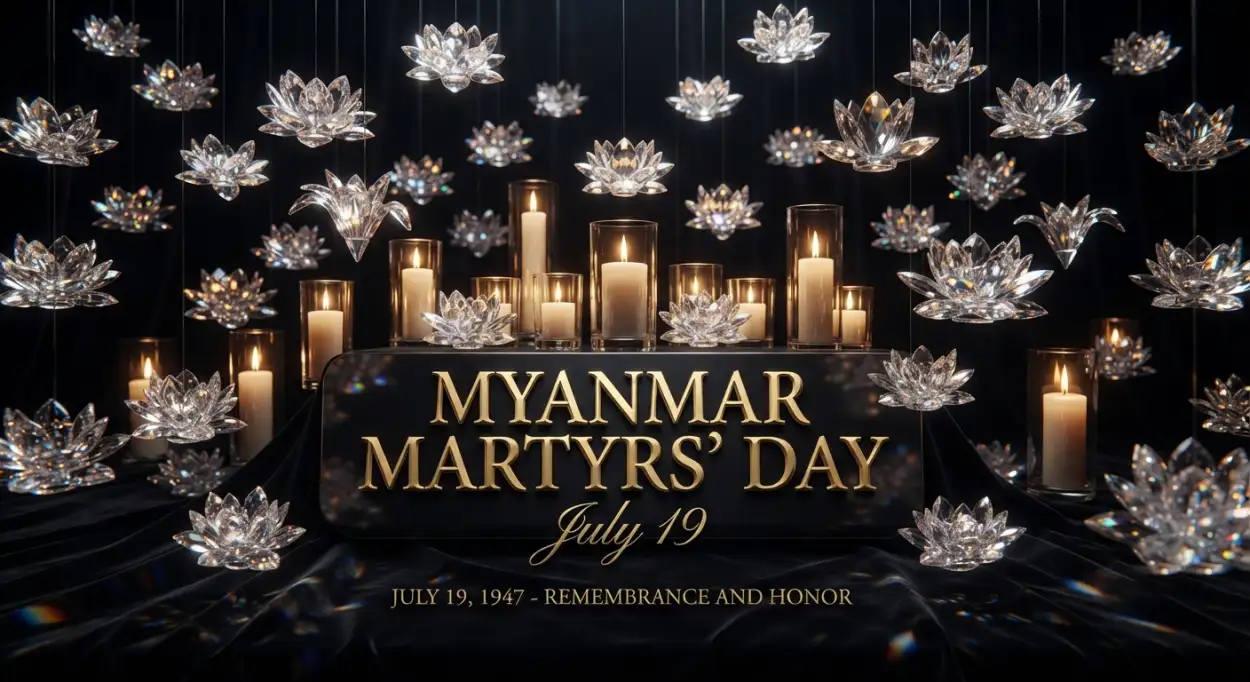 Free Download Myanmar Martyrs Day Ai Template - High Quality Myanmar Martyrs Day 2026 Image