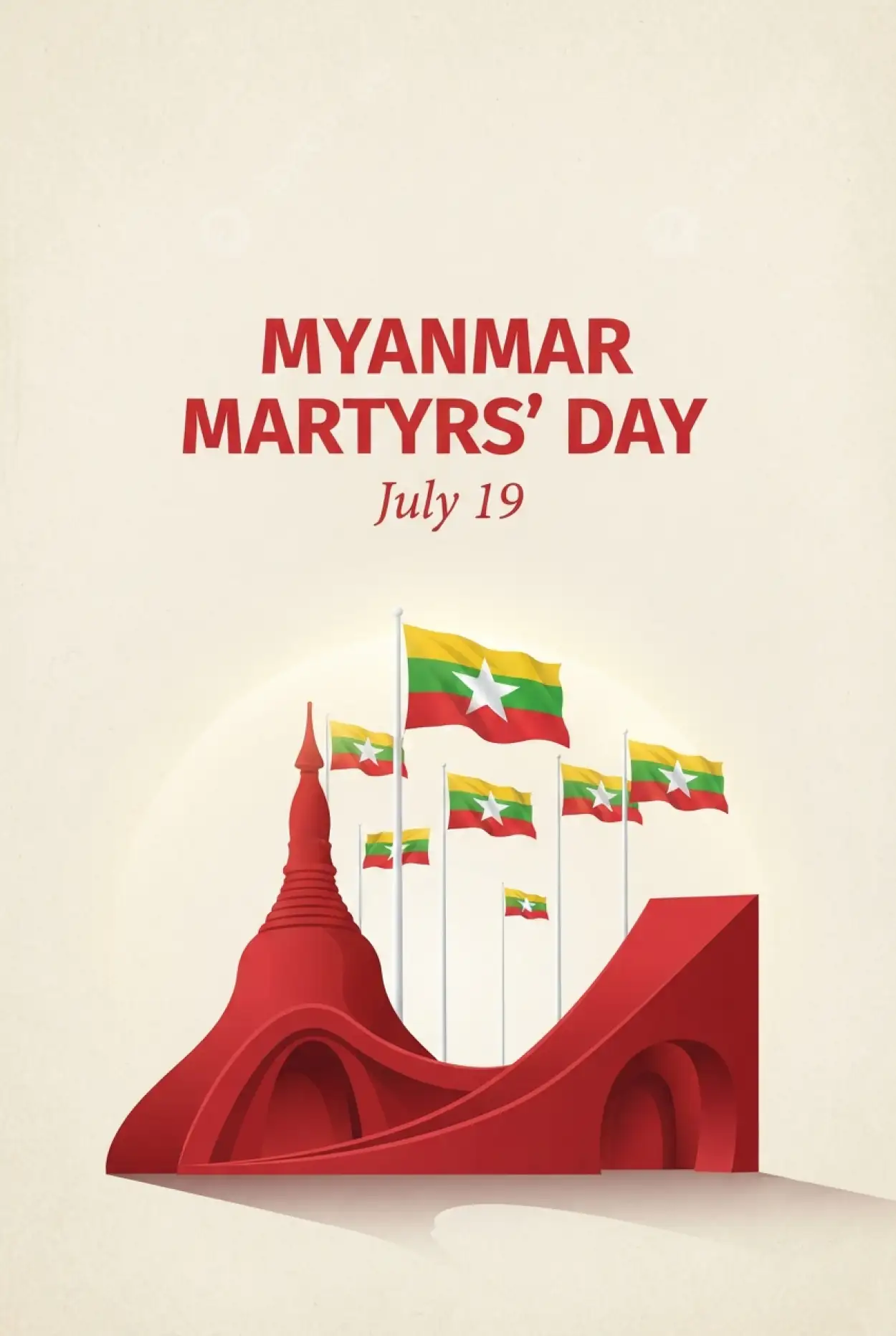 Free Download Myanmar Martyrs Day Creative Poster - High Quality Myanmar Martyrs Day 2026 Image