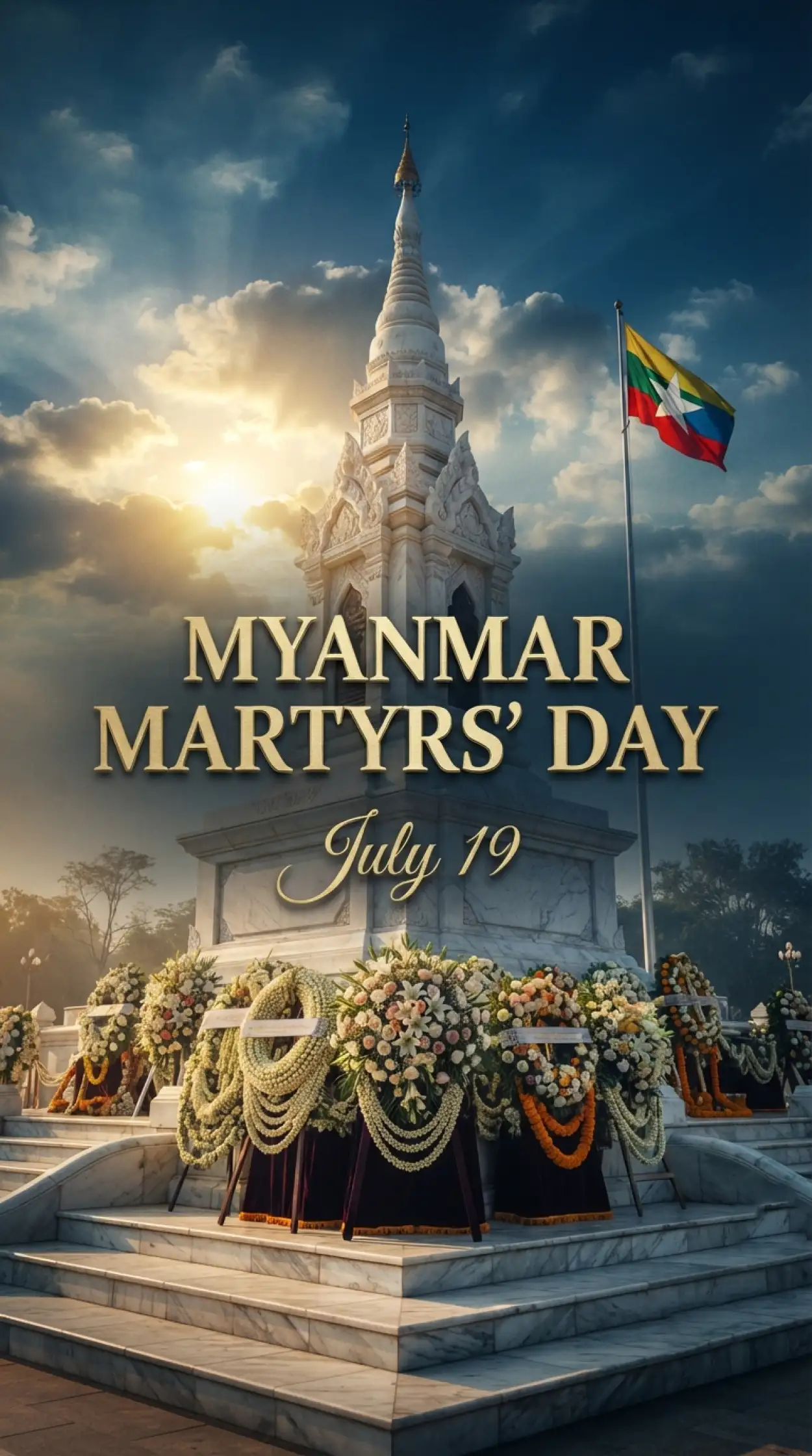 Free Download Myanmar Martyrs Day History Image - High Quality Myanmar Martyrs Day 2026 Image