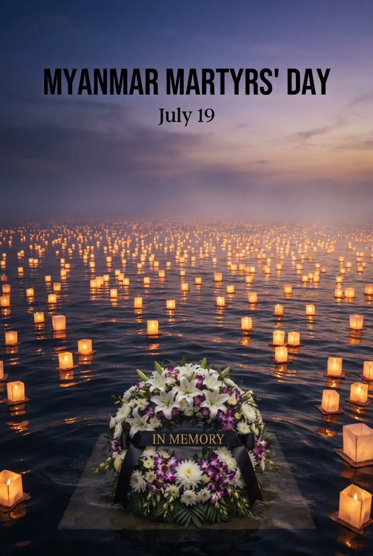 Free Download Myanmar Martyrs Day Memorial Design - High Quality Myanmar Martyrs Day 2026 Image