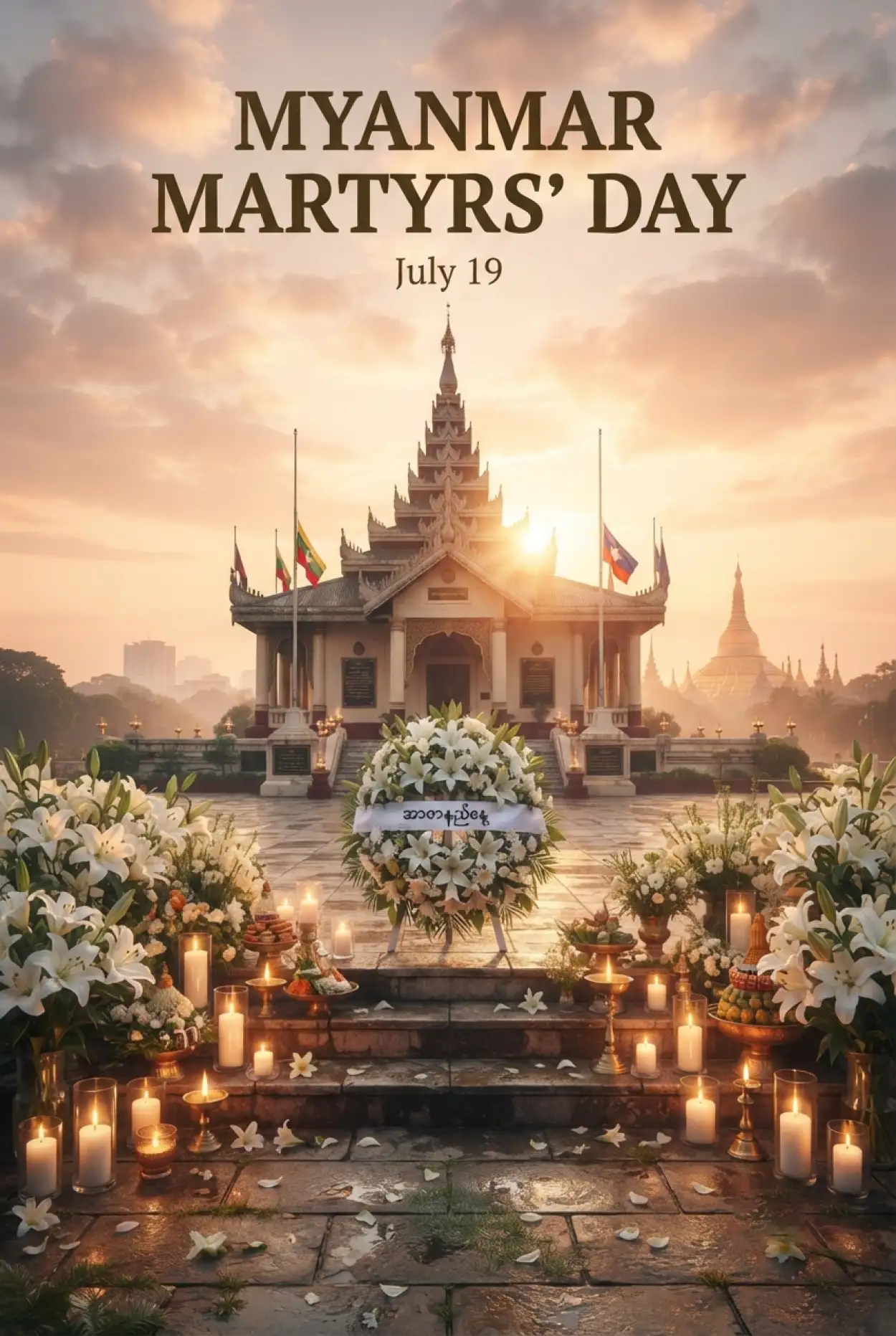 Free Download Myanmar Martyrs Day Timeline Graphic - High Quality Myanmar Martyrs Day 2026 Image