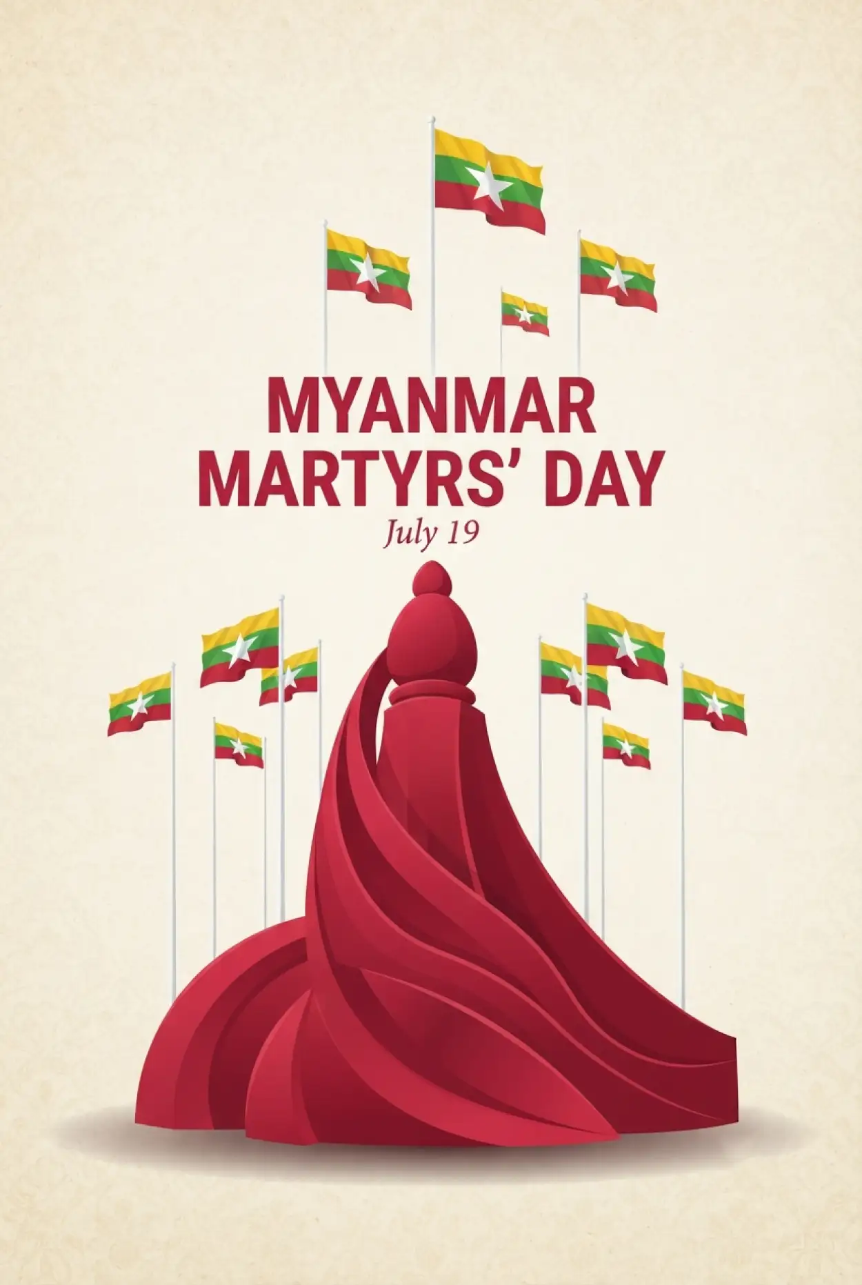 Free Download Myanmar Martyrs Day Vector - High Quality Myanmar Martyrs Day 2026 Image