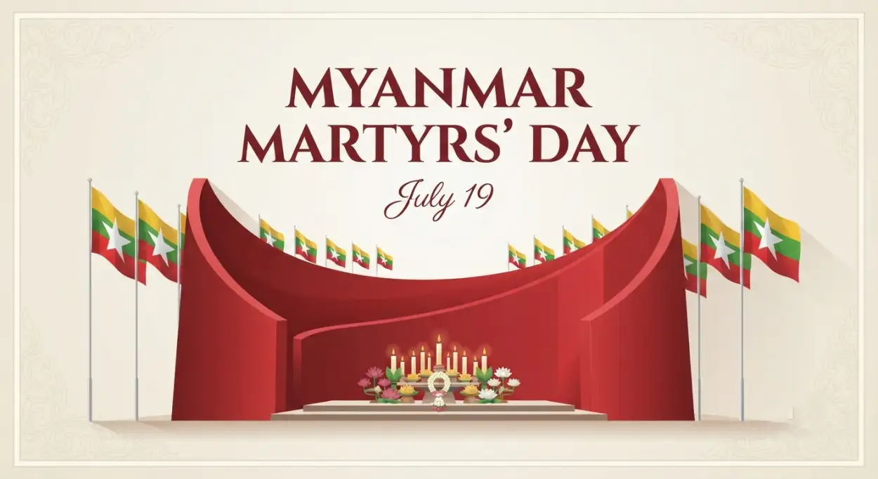 Free Download Myanmar Martyrs Day Whatsapp Status - High Quality Myanmar Martyrs Day 2026 Image