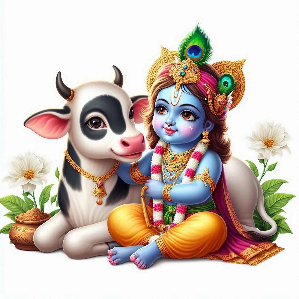 Mythological Scene Featuring Lord Krishna - Royalty Free Lord Krishna Image | Pngmagic Free Download Mythological Scene Featuring Lord Krishna - High Quality Lord Krishna Background