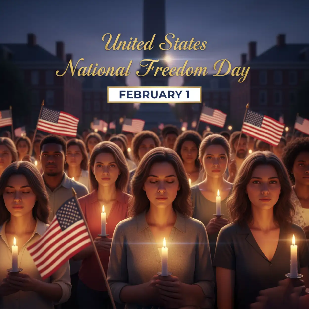 Free Download National Freedom Day Awareness Poster - High Quality United States National Freedom Day Background