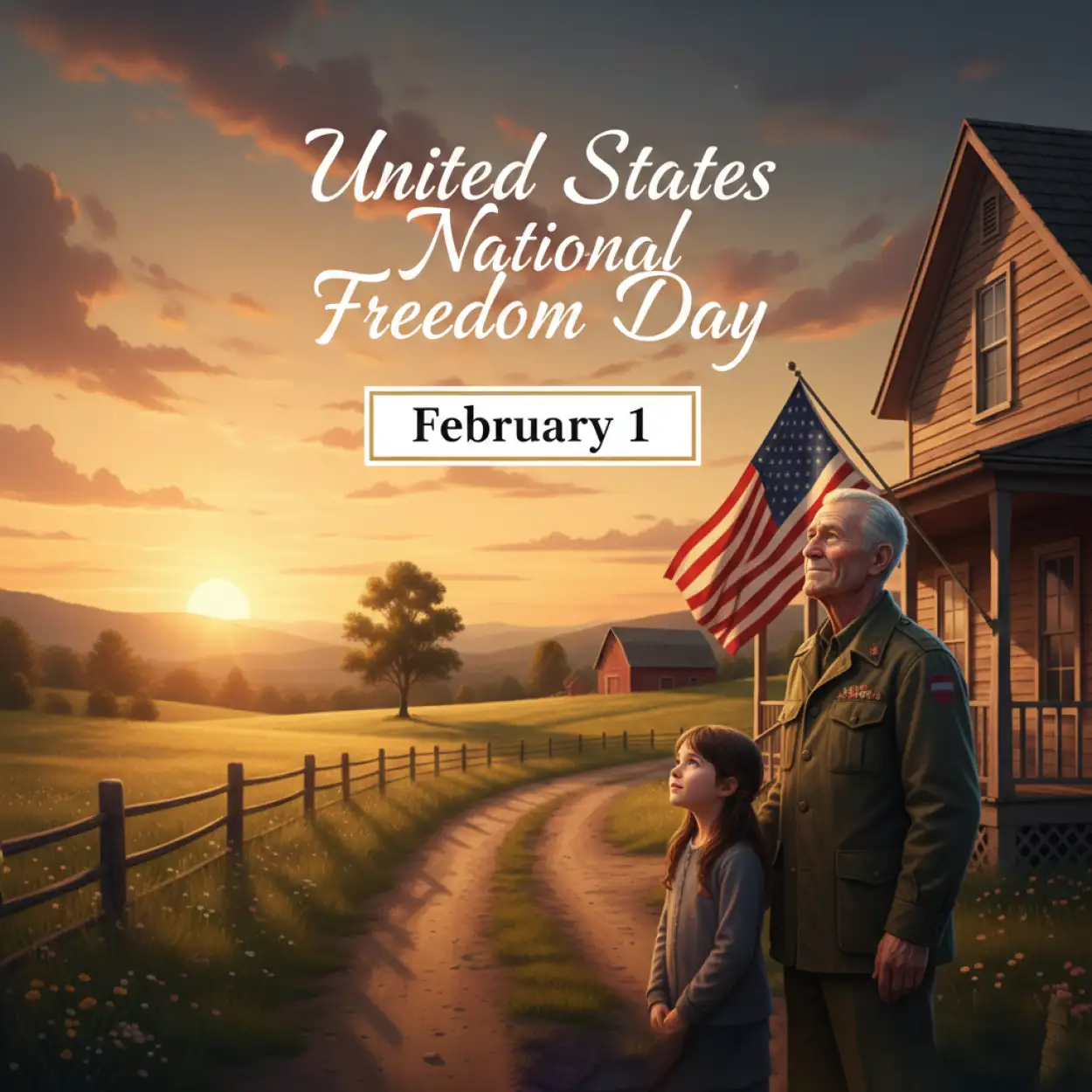 Free Download National Freedom Day February 1 Banner - High Quality United States National Freedom Day Background