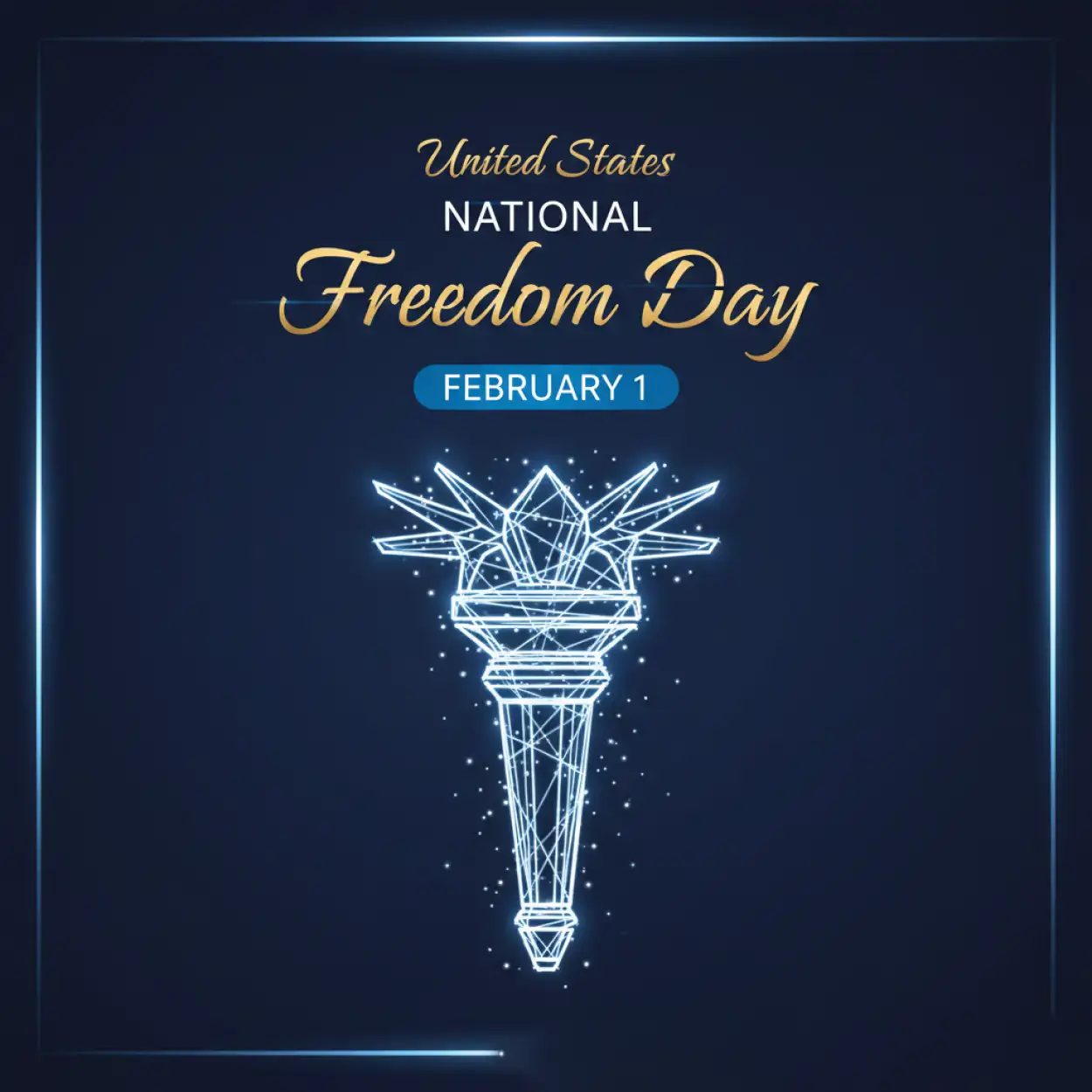 Free Download National Freedom Day February 1 Poster - High Quality United States National Freedom Day Image