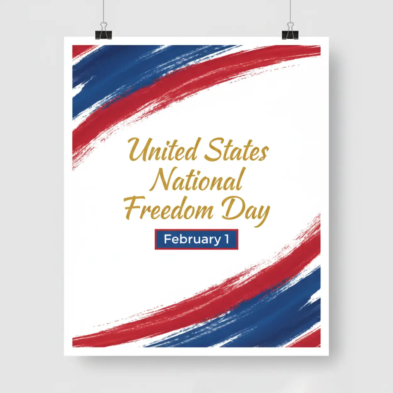Free Download National Freedom Day Modern Poster Design - High Quality United States National Freedom Day Background