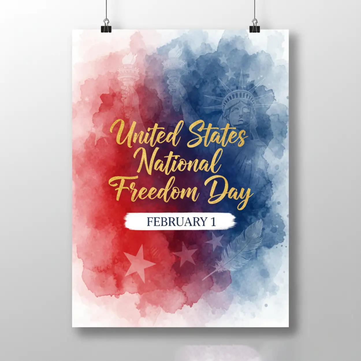 Free Download National Freedom Day Printable Poster - High Quality United States National Freedom Day Background