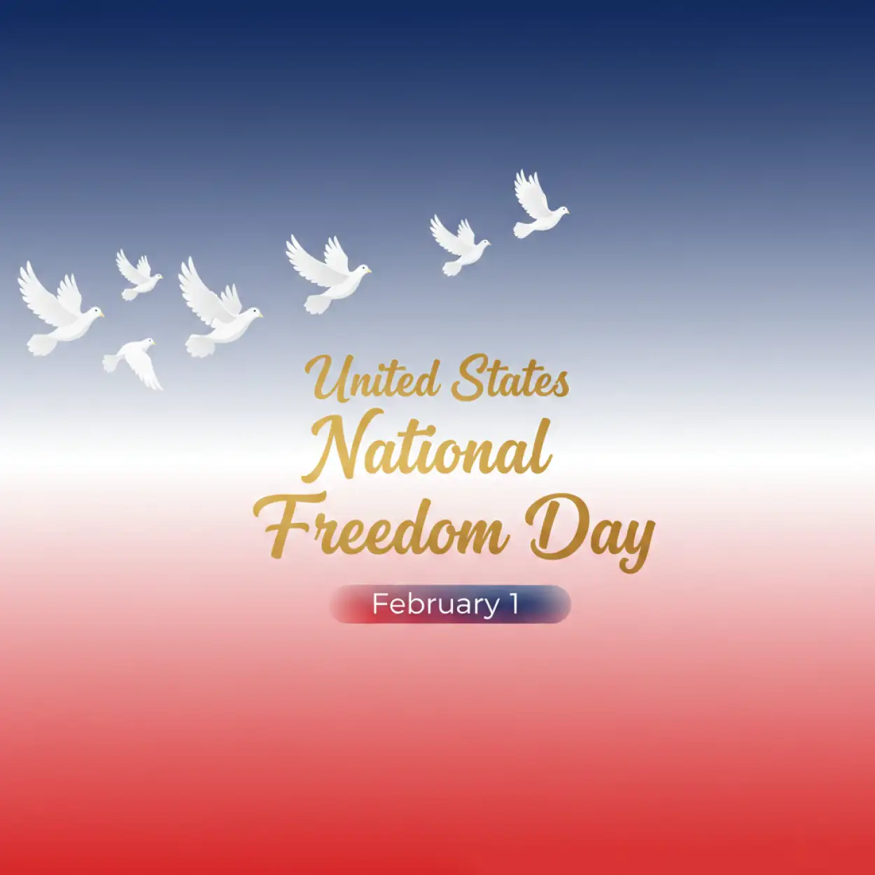 Free Download National Freedom Day Red White Blue Background - High Quality United States National Freedom Day Background