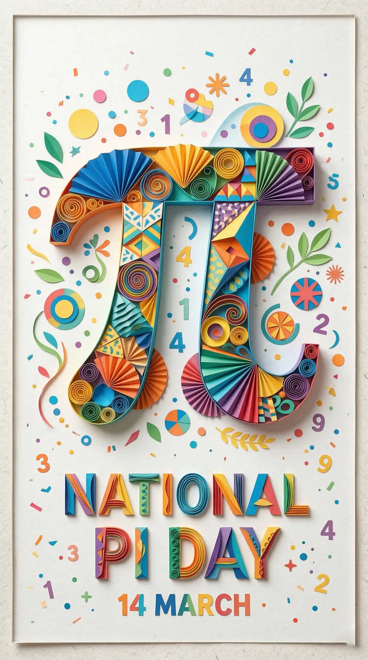 Free Download National Pi Day Mathematics Art Poster - High Quality National Pi Day Image