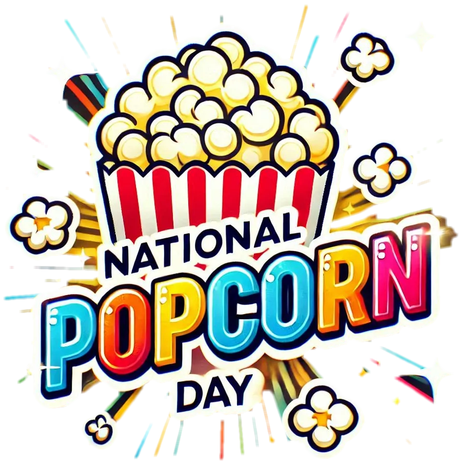 Free Download National Popcorn Day Png For Web Design - High Quality National Popcorn Day PNG PNG Image