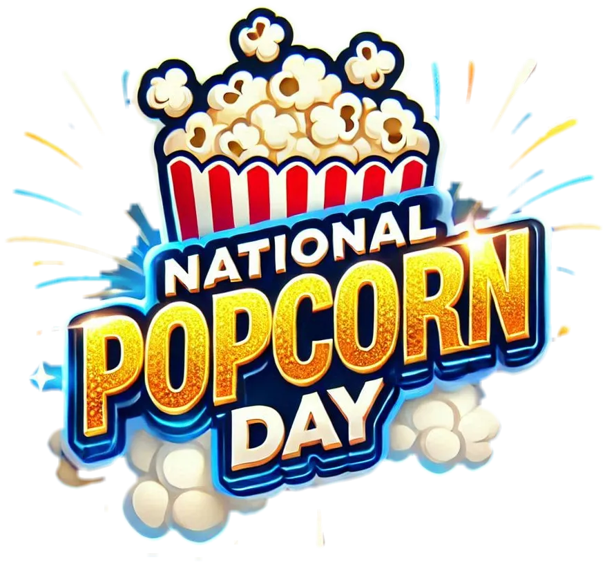 Free Download National Popcorn Day Png With Cheerful Designs - High Quality National Popcorn Day PNG PNG Image