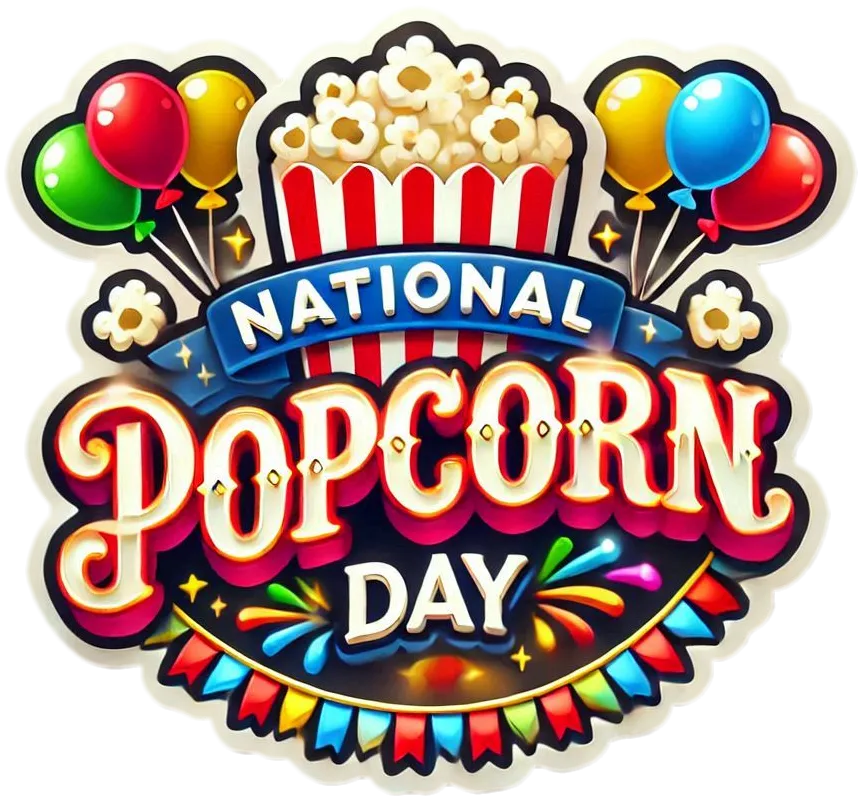 National Popcorn Day Png With Creative Typography - Royalty Free National Popcorn Day PNG Image | Pngmagic Free Download National Popcorn Day Png With Creative Typography - High Quality National Popcorn Day PNG PNG Image