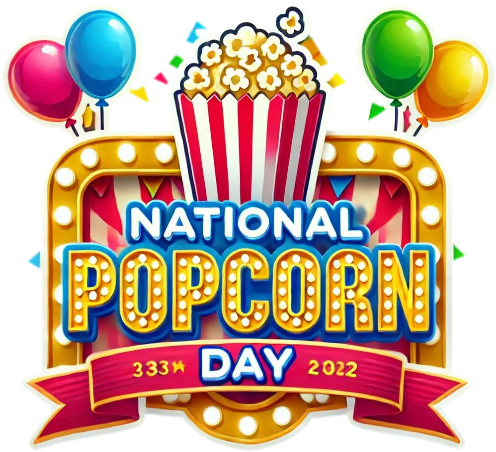 Free Download National Popcorn Day Png With Festive Designs - High Quality National Popcorn Day PNG PNG Image