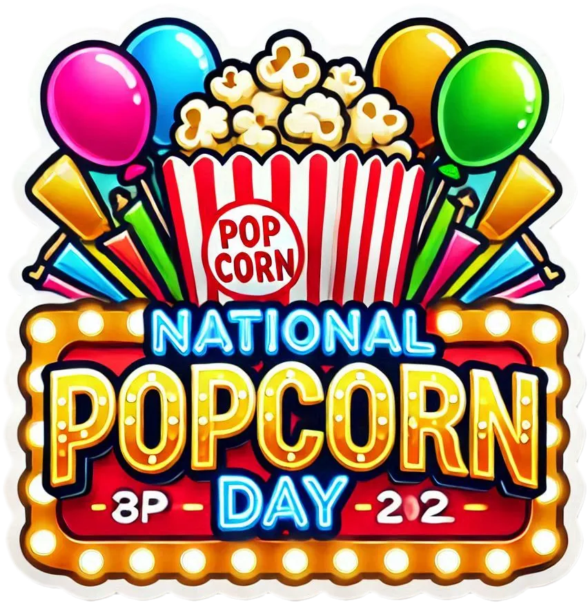 Free Download National Popcorn Day Png With Fun Popcorn Characters - High Quality National Popcorn Day PNG PNG Image