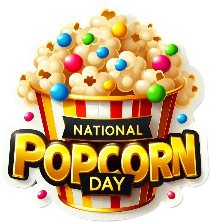 Free Download National Popcorn Day Png With Popcorn Bucket - High Quality National Popcorn Day PNG PNG Image
