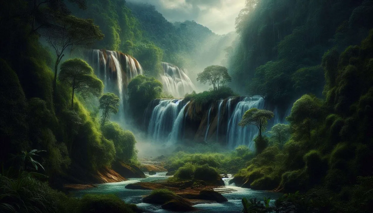 Nature Background With Hidden Waterfalls - Royalty Free Nature Background, Waterfall Image | Pngmagic Free Download Nature Background With Hidden Waterfalls - High Quality Nature Background, Waterfall Background