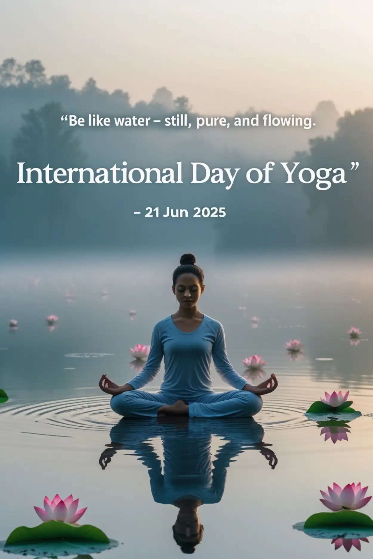 Free Download Nature-inspired Yoga Day Digital Art 2025 - High Quality International Day Of Yoga 2025 Background
