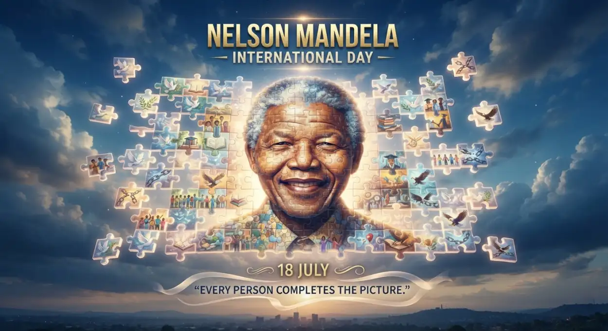 Free Download Nelson Mandela Day Artistic Background Template - High Quality Nelson Mandela International Day 2026 Background Image