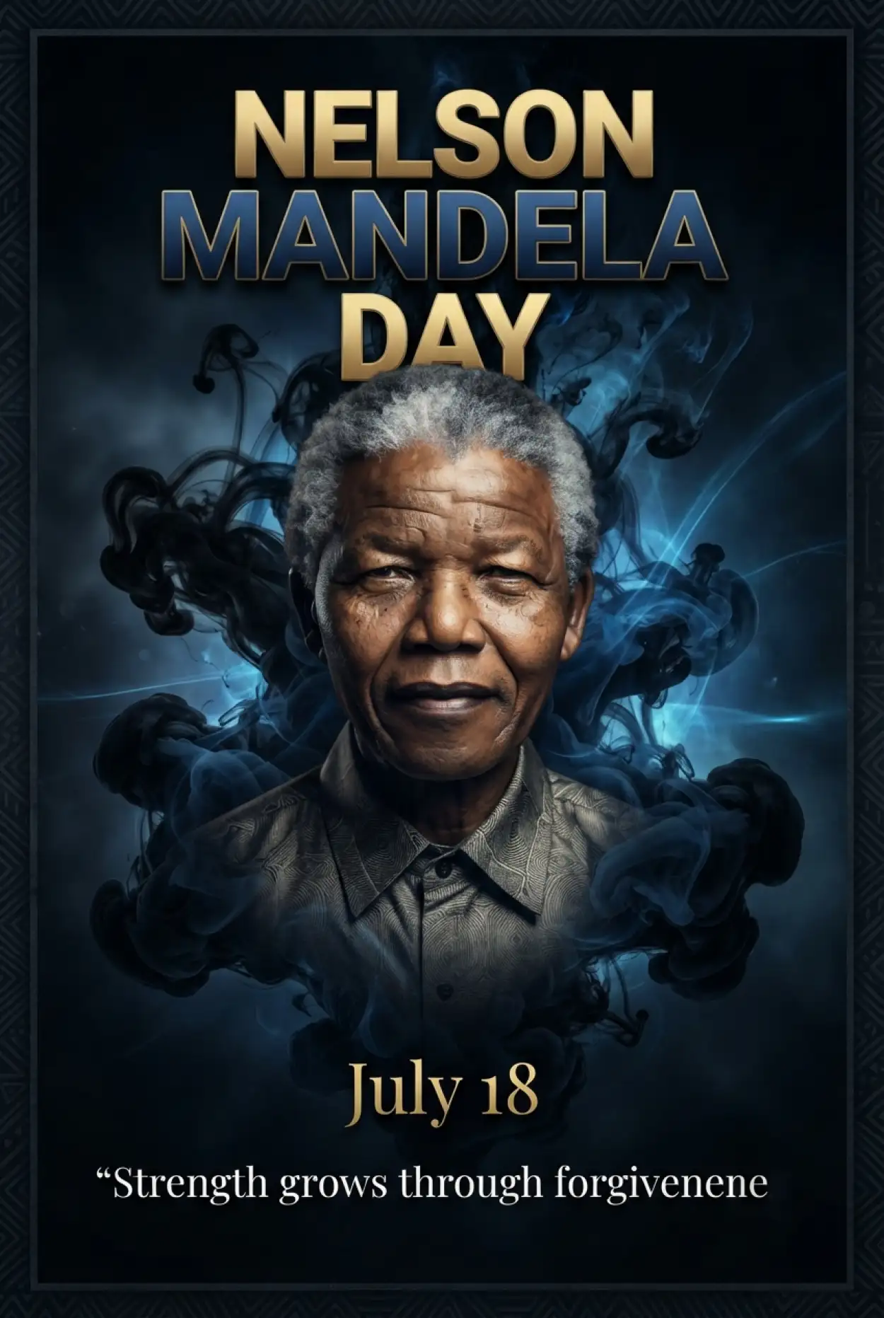 Free Download Nelson Mandela Day Poster 2026 - High Quality Nelson Mandela Poster 2026 Image