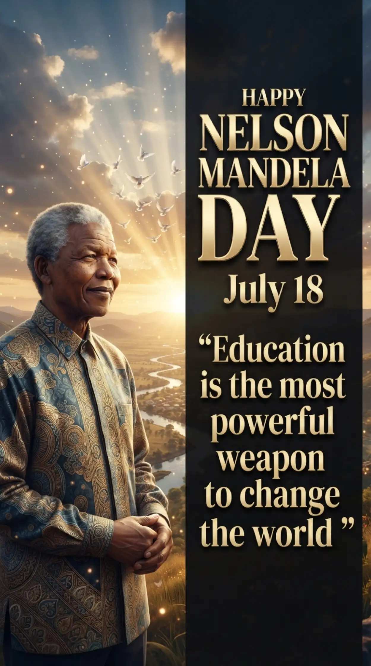 Free Download Nelson Mandela Day Wishes For Teachers - High Quality Nelson Mandela Day Wishes Image