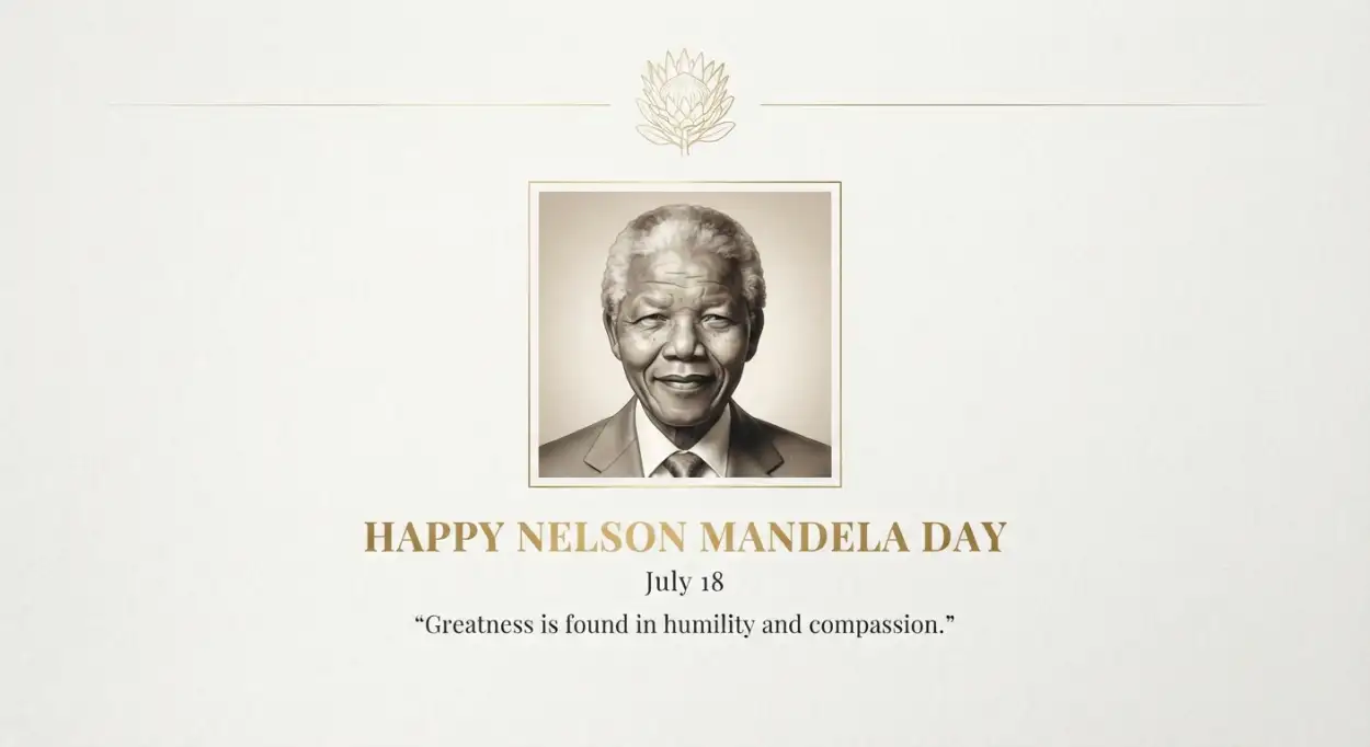 Free Download Nelson Mandela Day Wishes Minimal Design - High Quality Nelson Mandela Day Wishes Image