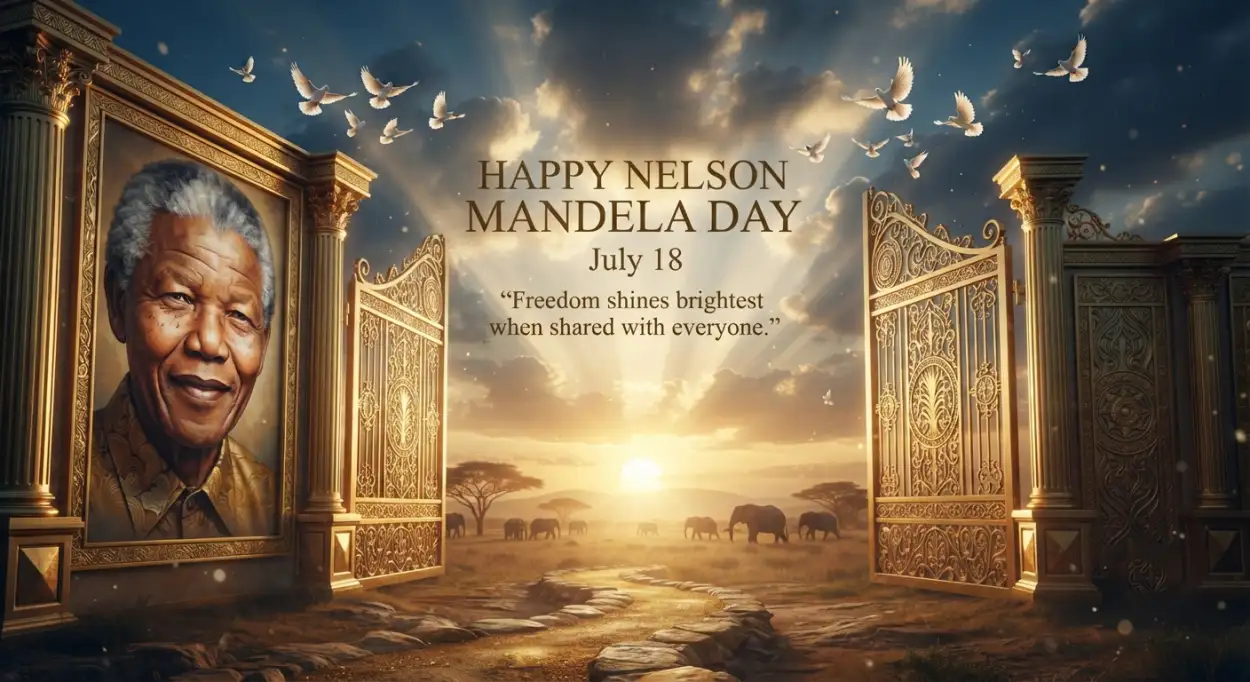 Free Download Nelson Mandela Day Wishes Square Social Post - High Quality Nelson Mandela Day Wishes Image