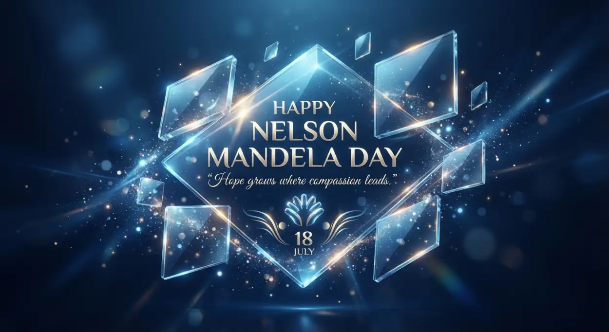 Free Download Nelson Mandela Day Wishes With Globe Theme - High Quality Nelson Mandela Day Wishes Image