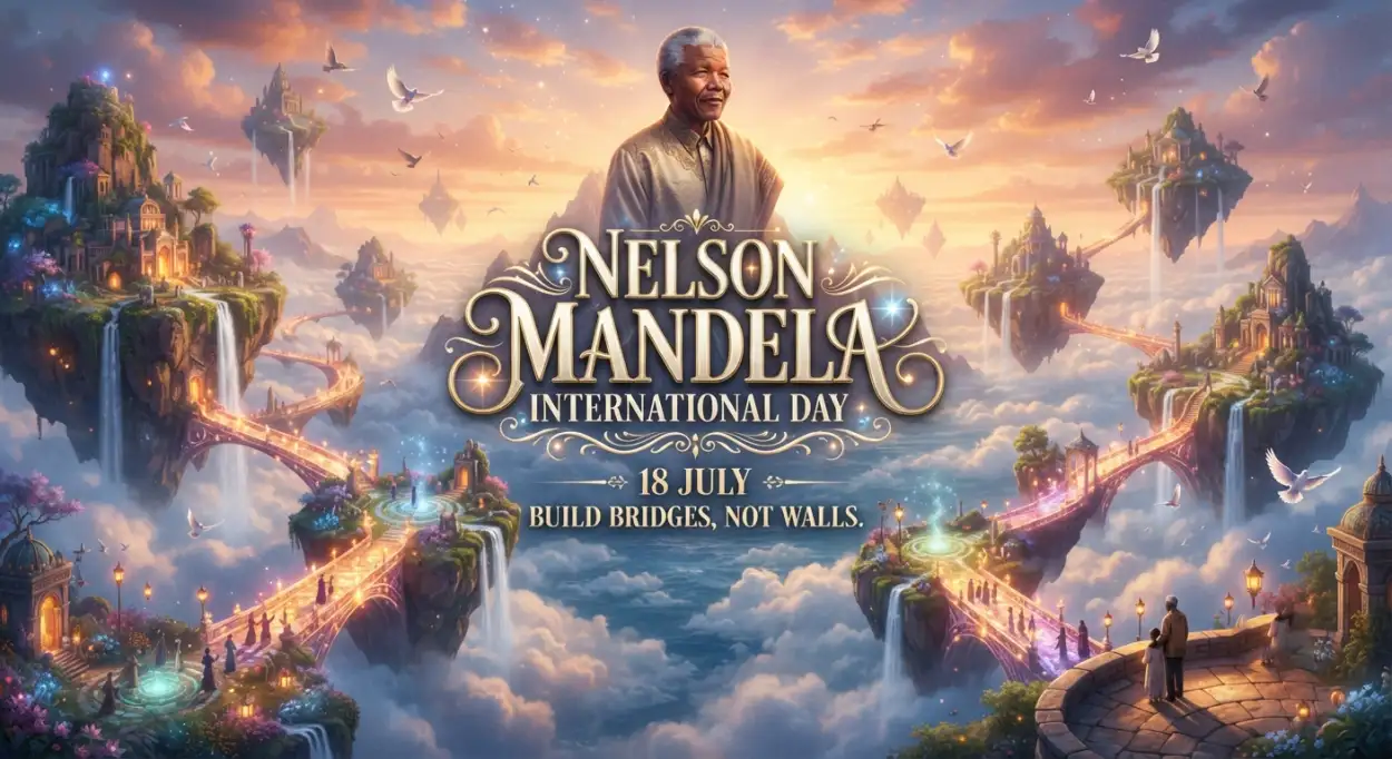 Free Download Nelson Mandela Day Youtube Thumbnail Template - High Quality Nelson Mandela International Day 2026 Background Image
