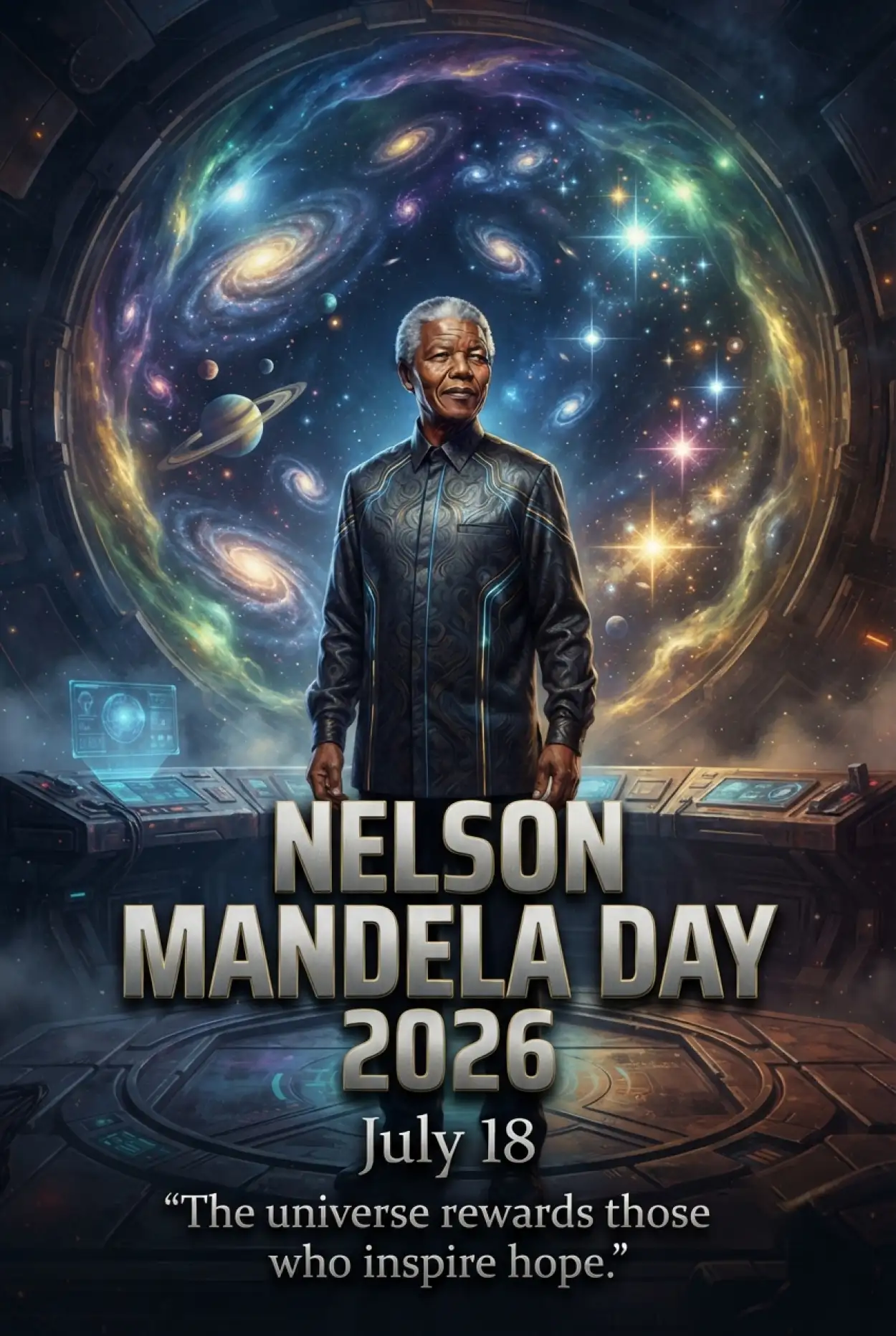 Free Download Nelson Mandela Democracy Poster 2026 - High Quality Nelson Mandela Poster 2026 Image