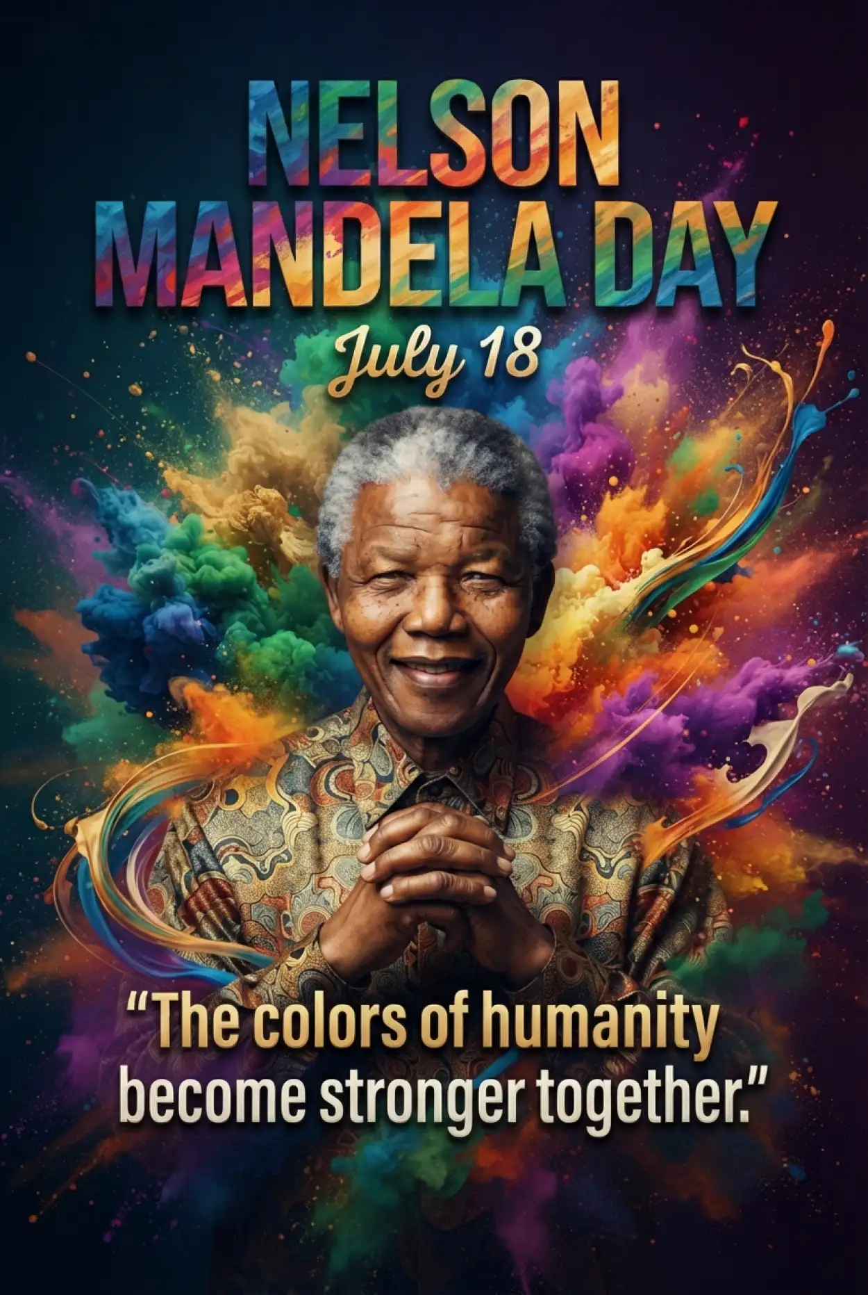 Free Download Nelson Mandela Human Rights Poster 2026 - High Quality Nelson Mandela Poster 2026 Image