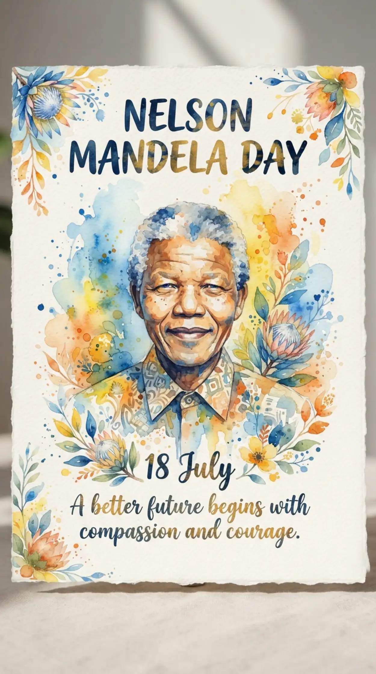 Free Download Nelson Mandela International Day Banner 2026 - High Quality Nelson Mandela Poster 2026 Image