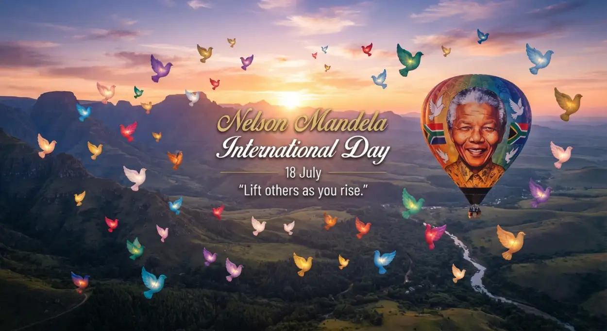 Free Download Nelson Mandela International Day Colorful Background - High Quality Nelson Mandela International Day 2026 Background Image