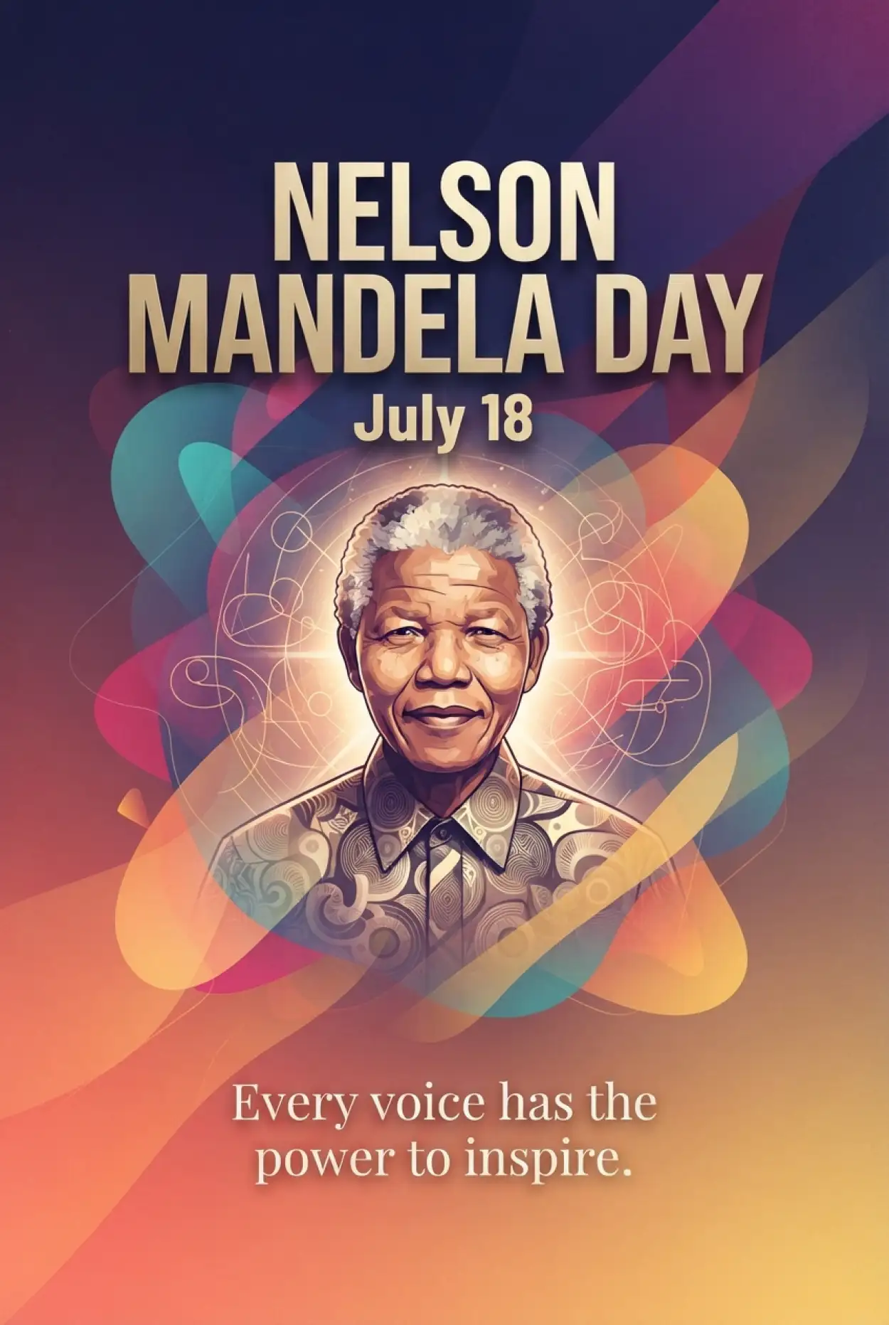 Free Download Nelson Mandela International Day Poster 2026 - High Quality Nelson Mandela Poster 2026 Image